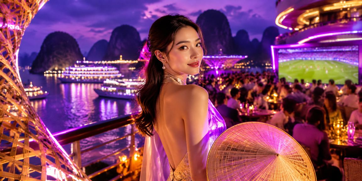 Cảnh vịnh Hạ Long với người dùng thưởng thức cá cược trực tuyến cùng 9060
